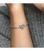 Silver Sparkling Entwined Hearts Charm