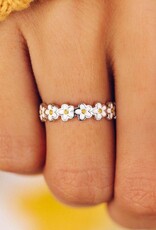 PURA VIDA Painted Blooms Ring in Silver
