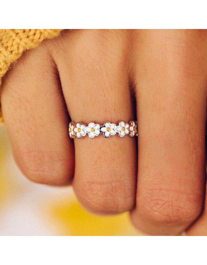 PURA VIDA Painted Blooms Ring in Silver