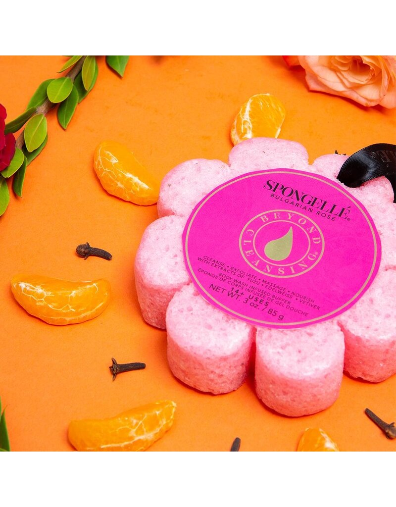 SPONGELLE Bulgarian Rose Wildflower Bath Sponge