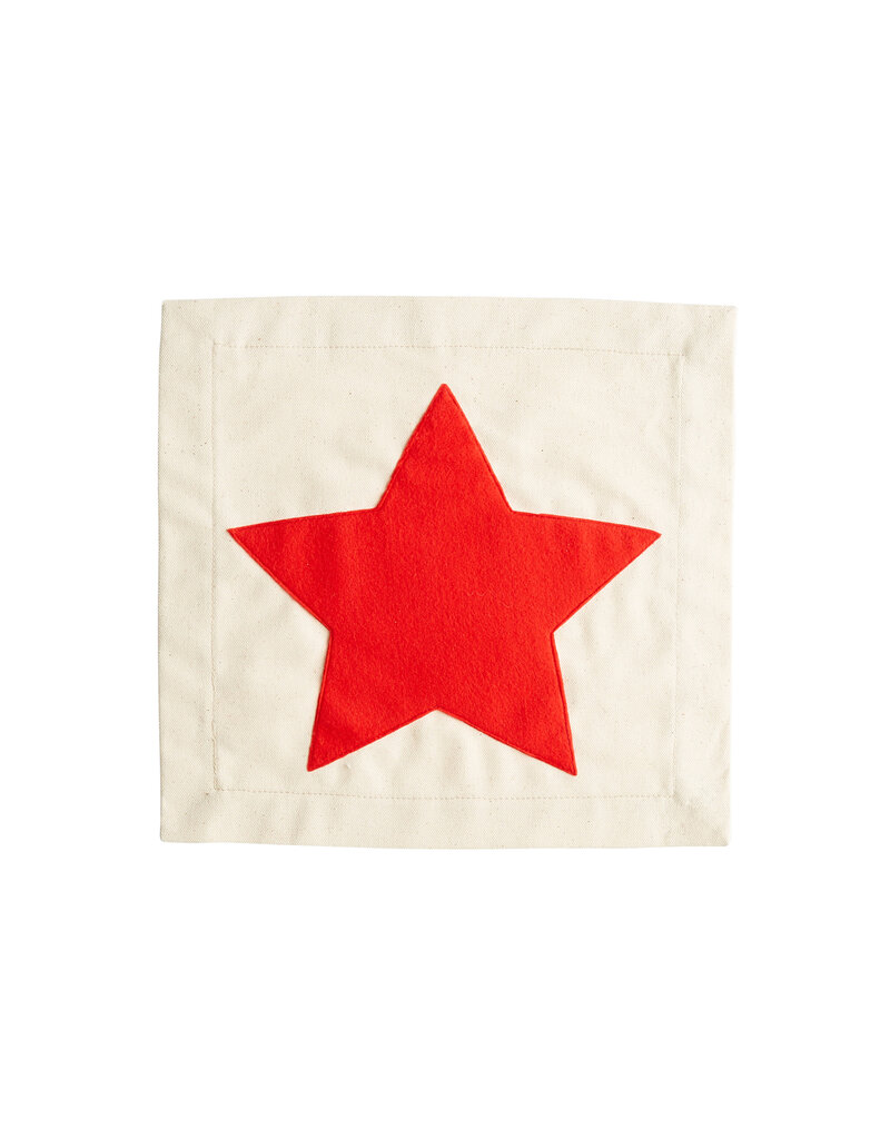 NORA FLEMING Red Star Pillow Panel