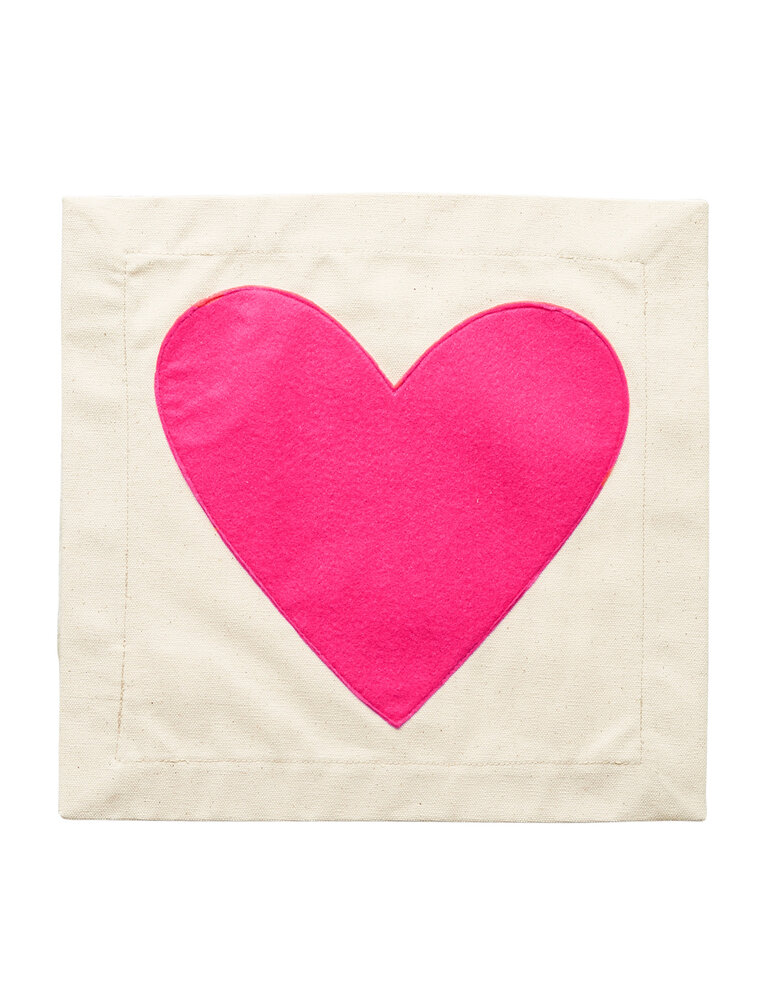 NORA FLEMING Pink Heart Pillow Panel