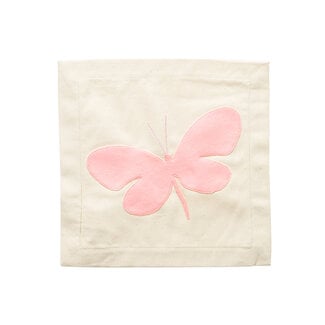 NORA FLEMING Pink Butterfly Pillow Panel