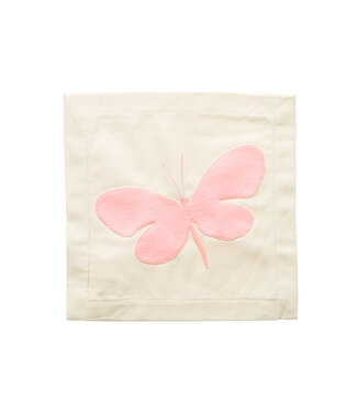 NORA FLEMING Pink Butterfly Pillow Panel