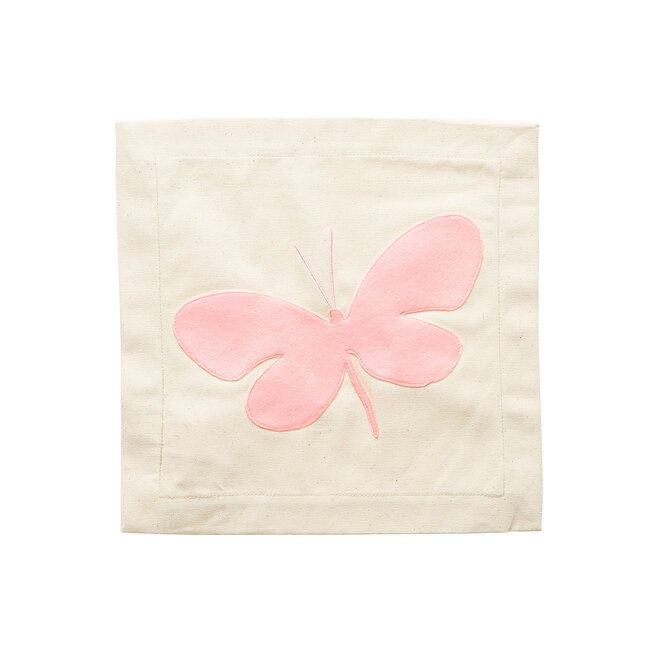 Pink Butterfly Pillow Panel