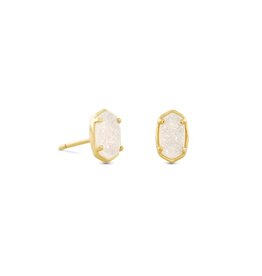 KENDRA SCOTT DESIGN Emilie Gold Stud Earrings In Iridescent Drusy