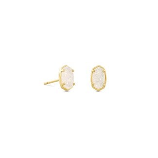 KENDRA SCOTT DESIGN Emilie Gold Stud Earrings In Iridescent Drusy