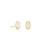 Emilie Gold Stud Earrings In Iridescent Drusy