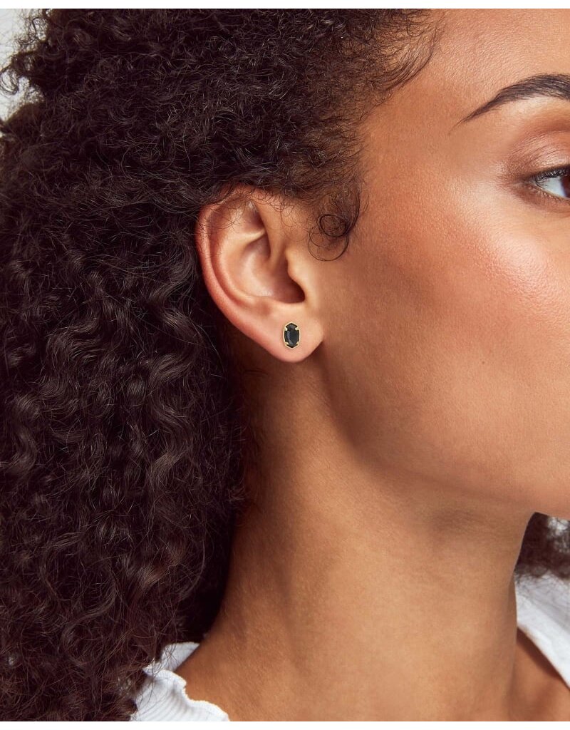 KENDRA SCOTT DESIGN Emilie Gold Stud Earrings In Iridescent Drusy