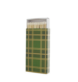 Green & Gold Plaid Matchbox