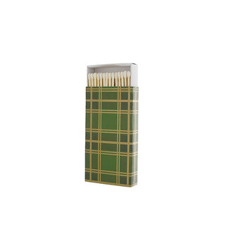 Green & Gold Plaid Matchbox