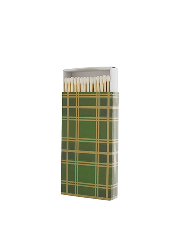 Green & Gold Plaid Matchbox