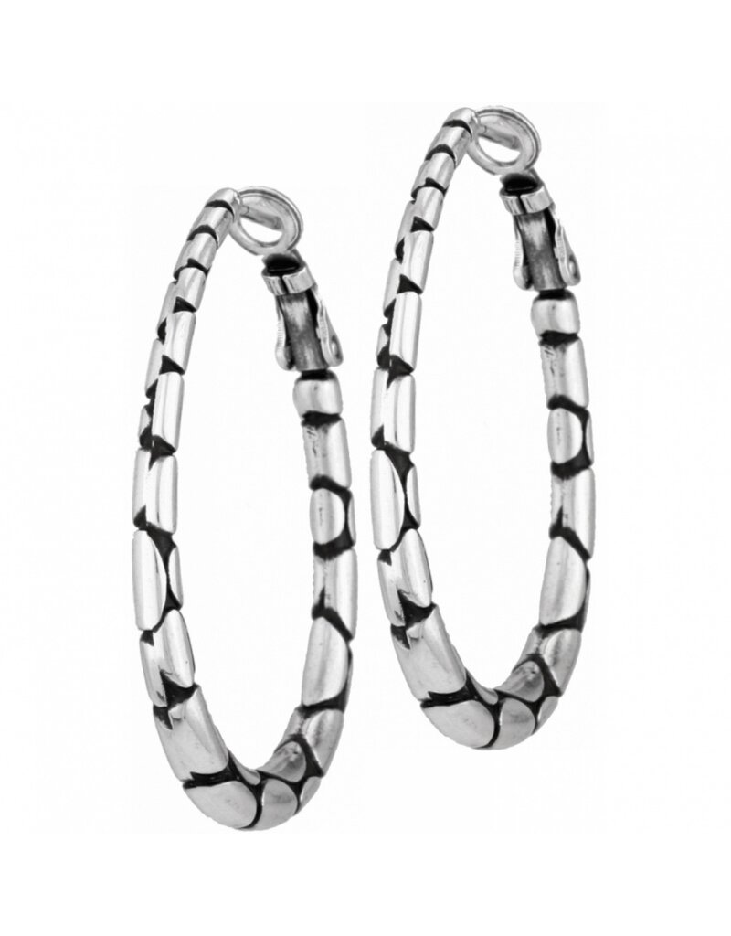 BRIGHTON Pebble Oval Hoop Earrings