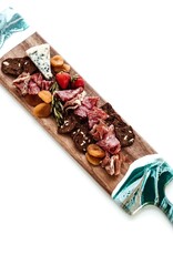 LYNN & LIANA SERVEWARE Baguette Acacia Board in Emerald Jewel