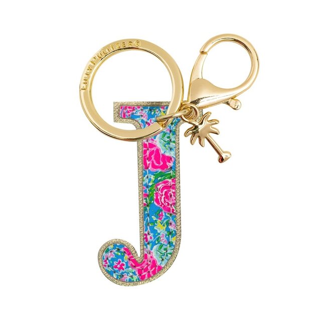 Lilly Pulitzer Initial Keychain, Letter J - Her Hide Out