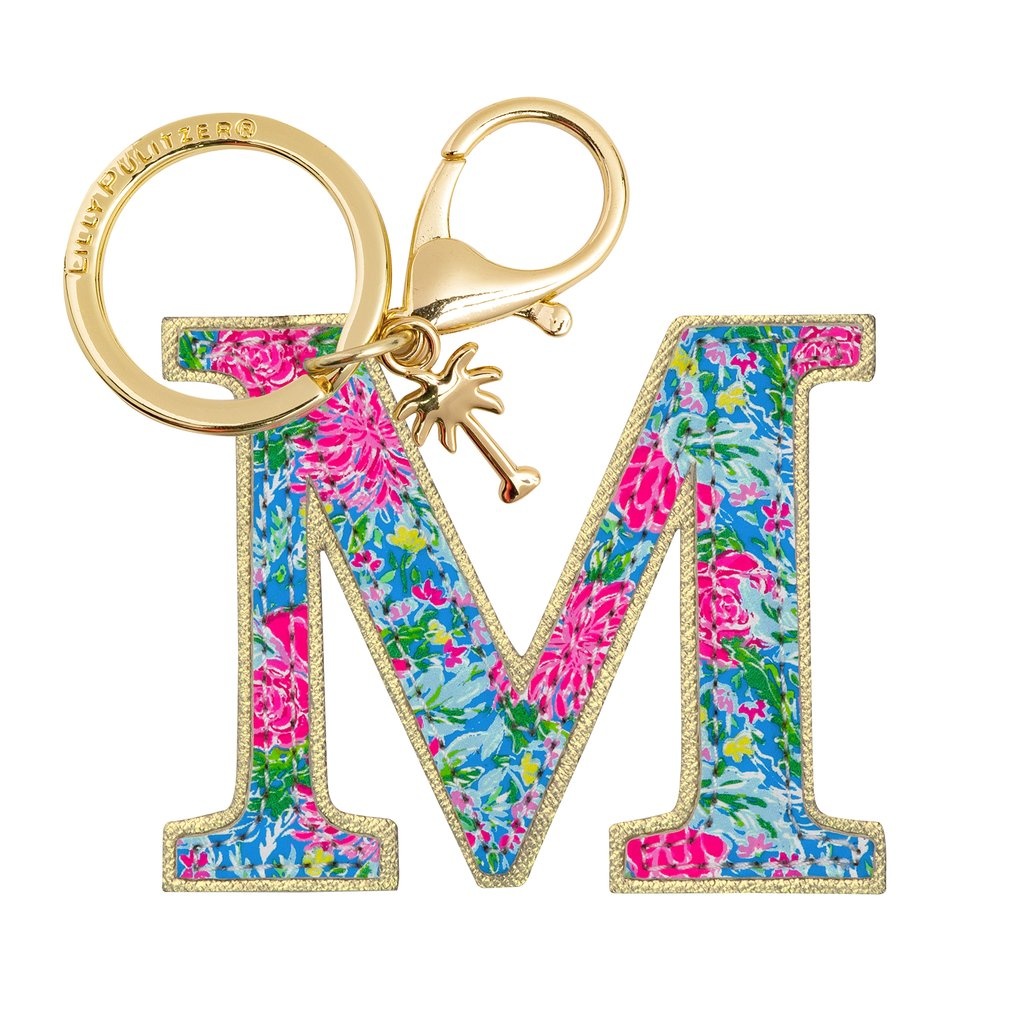 Lilly Pulitzer Initial Keychain, Letter M - Her Hide Out Lilly Pulitzer Initial Keychain, Letter M - Her Hide Out