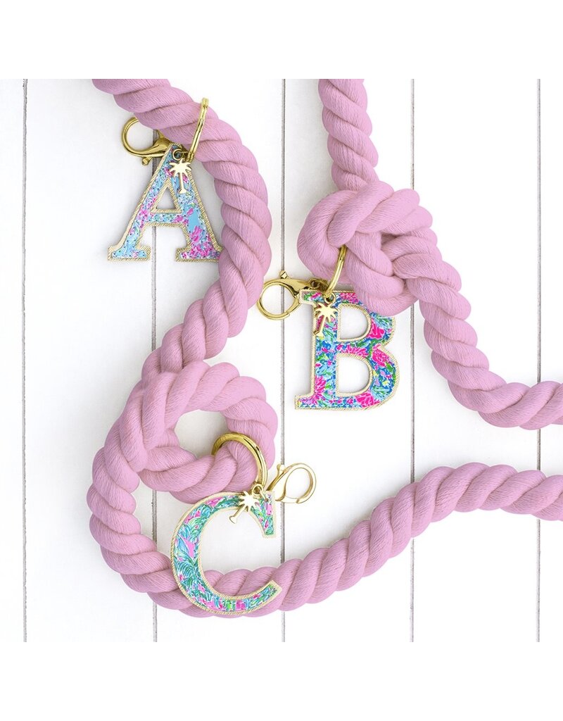 LILLY PULITZER Initial Keychain, Letter R