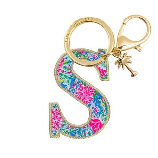 LILLY PULITZER Initial Keychain, Letter S