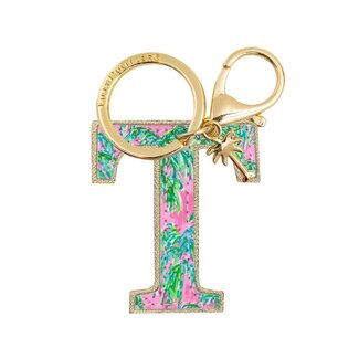 LILLY PULITZER Initial Keychain, Letter T