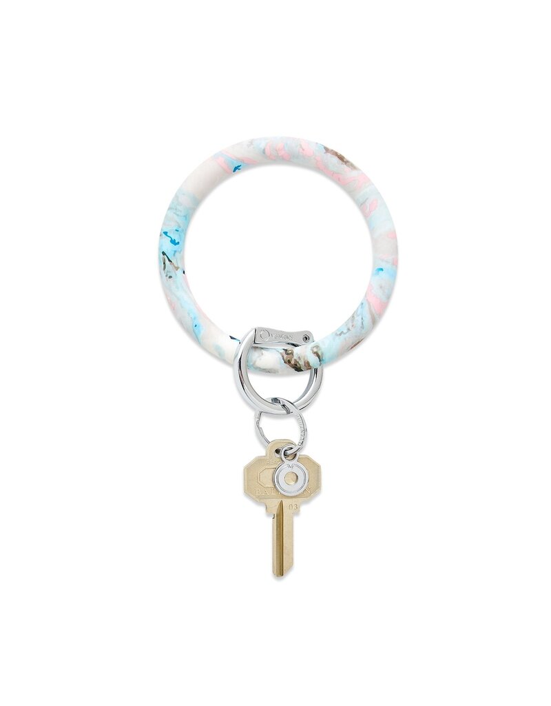 Silicone Big O Key Ring in Pastel Marble