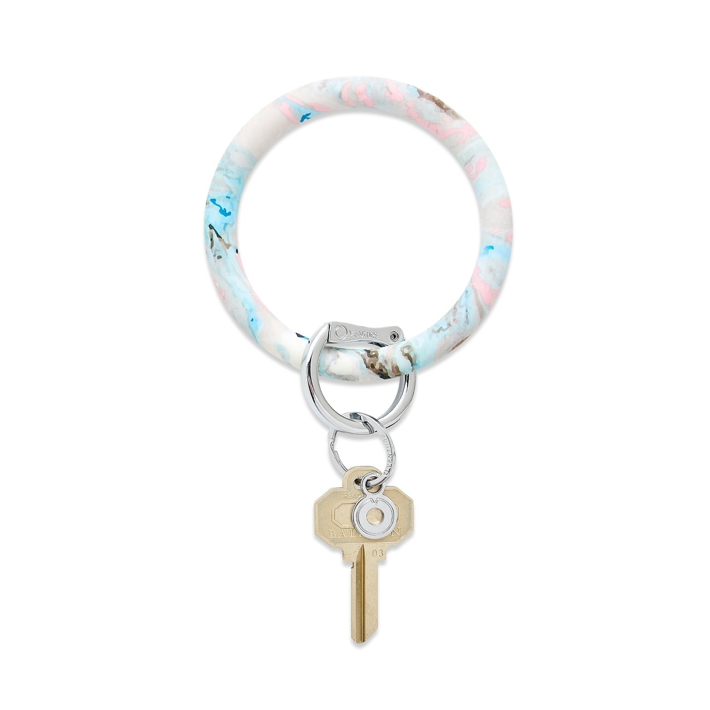 Silicone Big O Key Ring in Pastel Marble