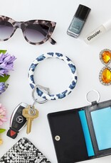 Silicone Big O Key Ring in Navy Leopard