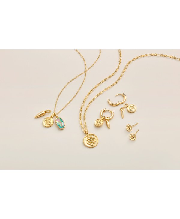 Dira Coin Pendant Necklace in Gold