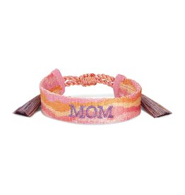 KENDRA SCOTT DESIGN Mom Gold Friendship Bracelet In Pink Mix