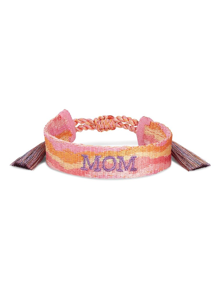 KENDRA SCOTT DESIGN Mom Gold Friendship Bracelet In Pink Mix