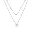 Ari Heart Silver Multi Strand Necklace