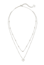 KENDRA SCOTT DESIGN Ari Heart Silver Multi Strand Necklace