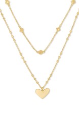KENDRA SCOTT DESIGN Ari Heart Gold Multi Strand Necklace