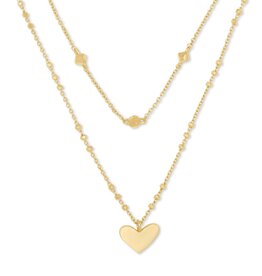KENDRA SCOTT DESIGN Ari Heart Gold Multi Strand Necklace