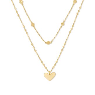 KENDRA SCOTT DESIGN Ari Heart Gold Multi Strand Necklace