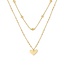 Ari Heart Gold Multi Strand Necklace