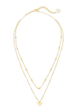 KENDRA SCOTT DESIGN Ari Heart Gold Multi Strand Necklace