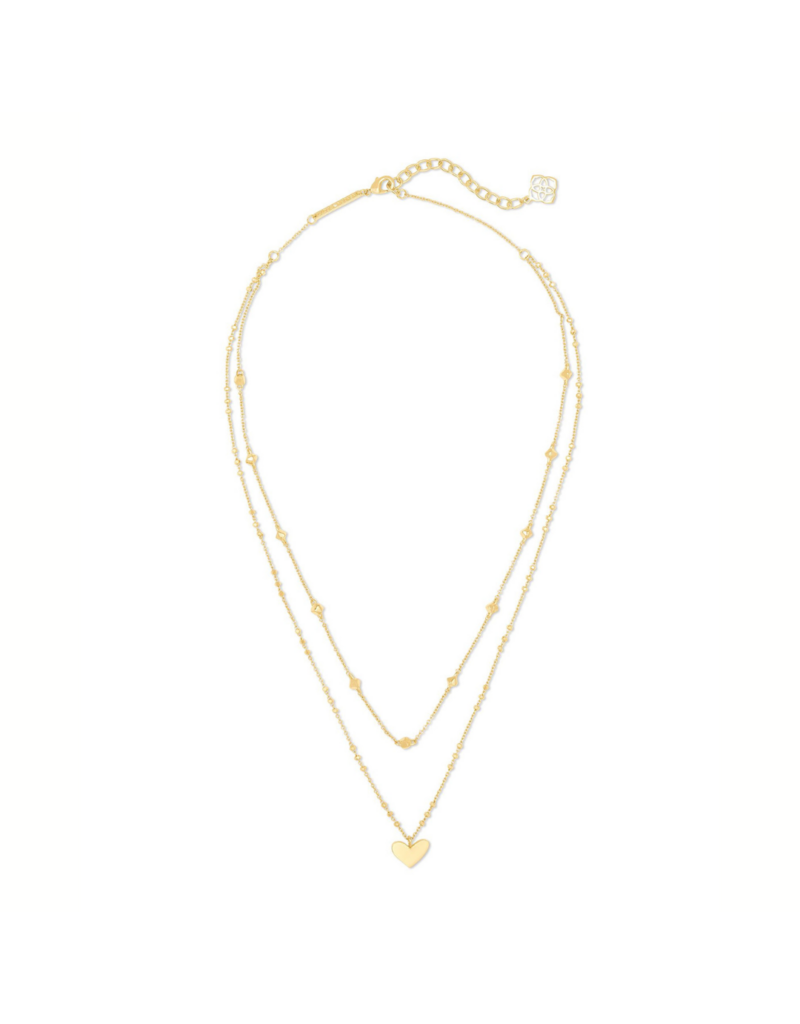 KENDRA SCOTT DESIGN Ari Heart Gold Multi Strand Necklace
