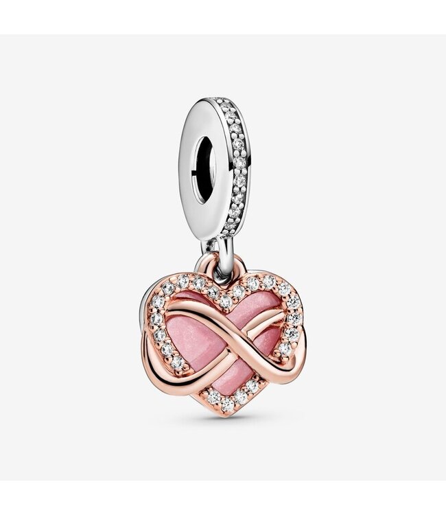 Sparkling Infinity Heart Dangle Charm