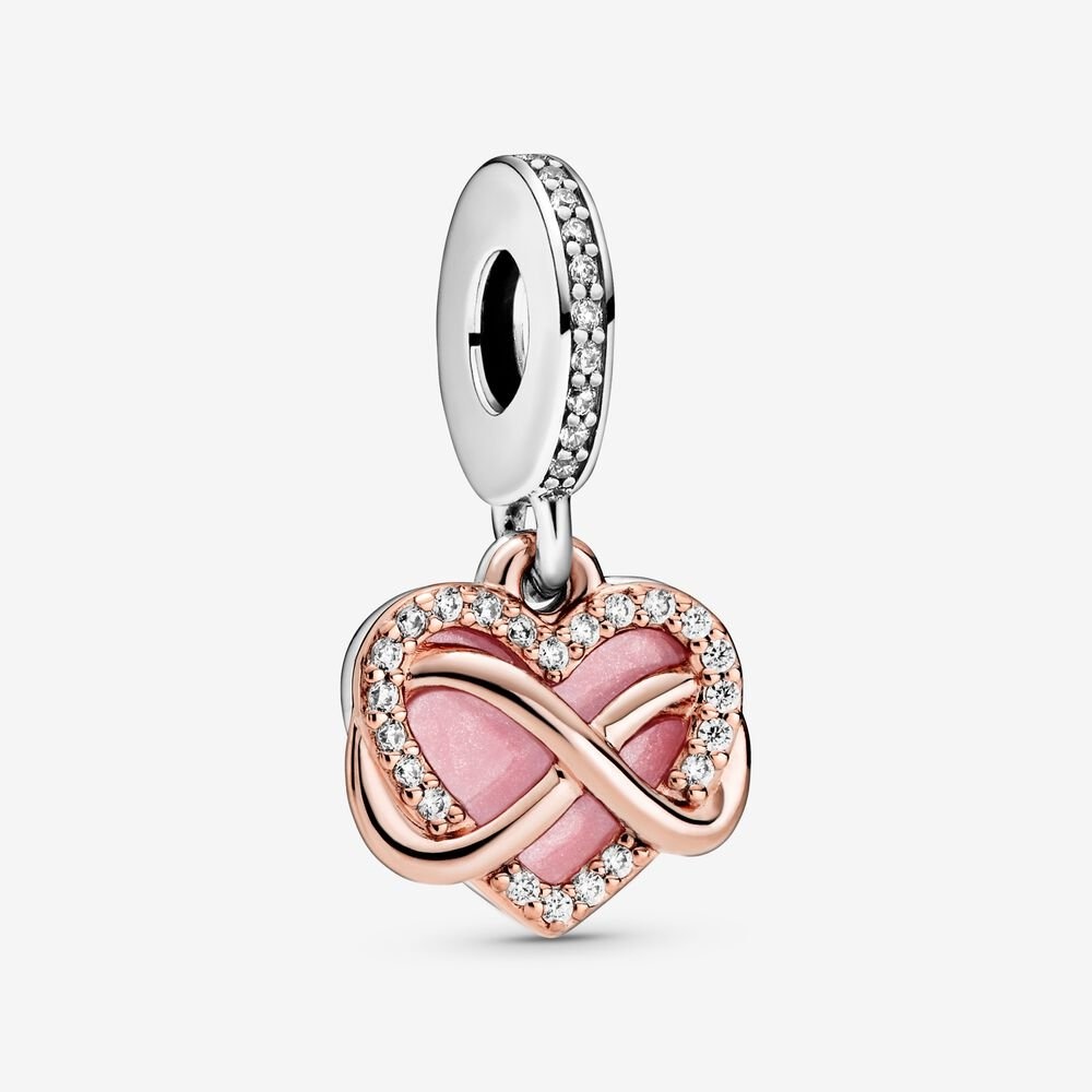 PANDORA Sparkling Infinity Heart Dangle Charm