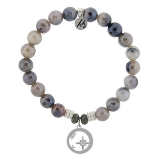TJAZELLE What Is Meant To Be Bracelet in Storm Agate & Silver