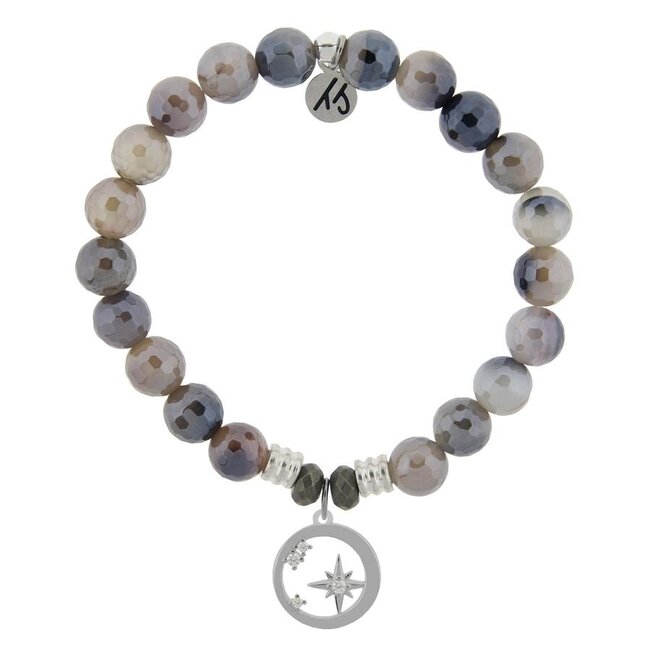 What Is Meant To Be Bracelet in Storm Agate & Silver