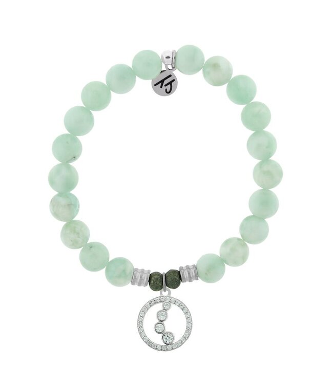 One Step At A Time Bracelet in Green Angelite & Silver