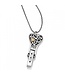 Floating Heart Badge Clip Necklace