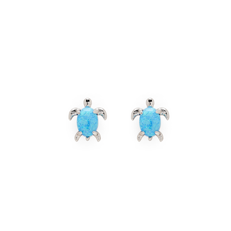 PURA VIDA Opal Sea Turtle Stud Earrings