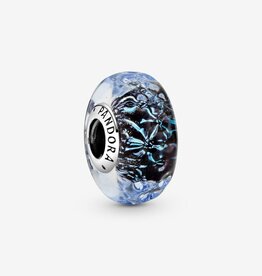 PANDORA Wavy Dark Blue Murano Glass Ocean Charm