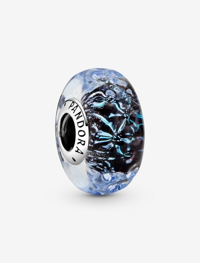 PANDORA Wavy Dark Blue Murano Glass Ocean Charm