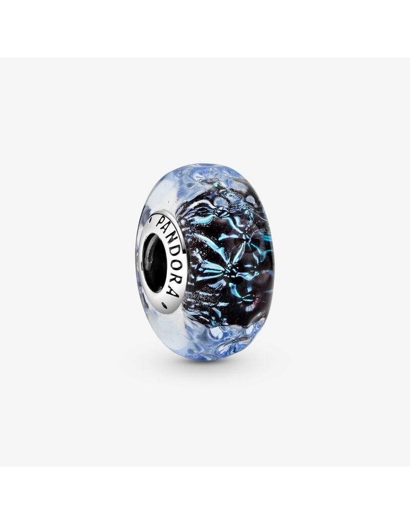 PANDORA Wavy Dark Blue Murano Glass Ocean Charm