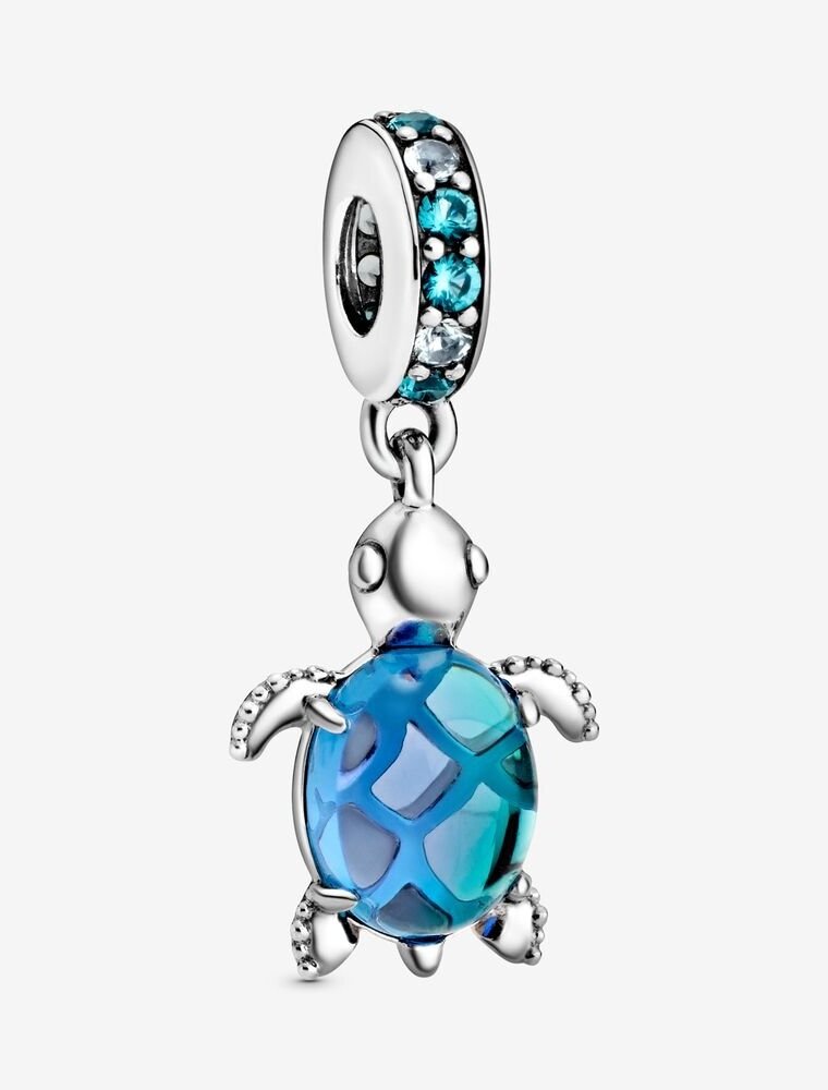 PANDORA Murano Glass Sea Turtle Dangle Charm
