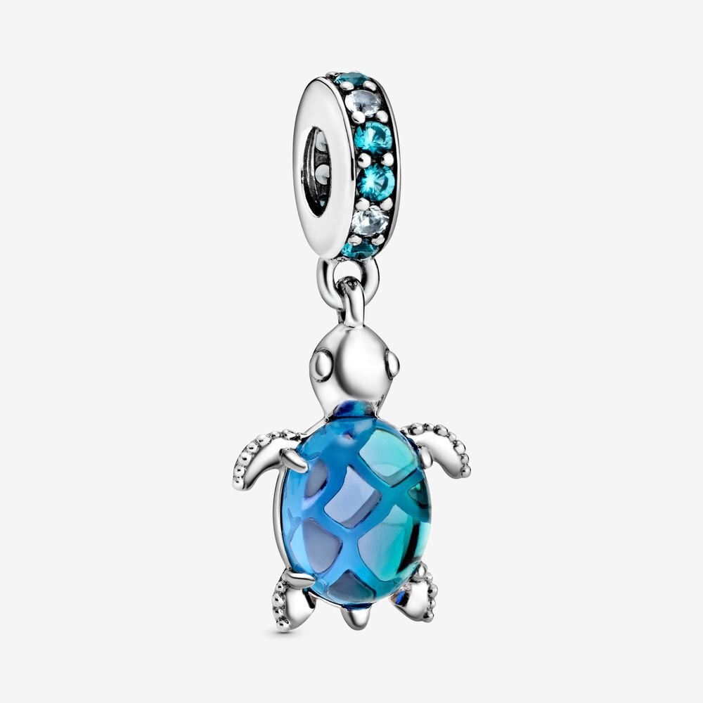 PANDORA Murano Glass Sea Turtle Dangle Charm