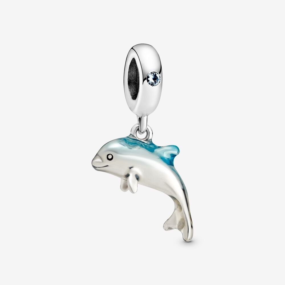 PANDORA Shimmering Dolphin Dangle Charm - Her Hide Out